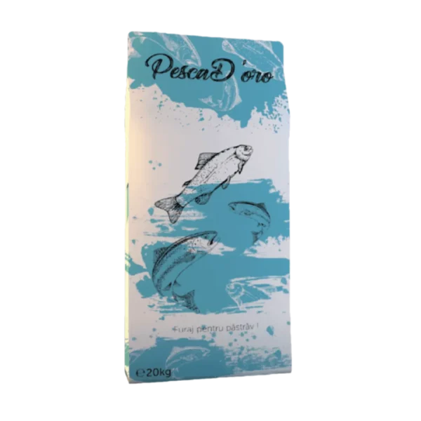 extru can furaje pastrav puiet pesca doro proteina 50%, grasimi 17% extrudat (granulatie 0.5 mm), 20kg