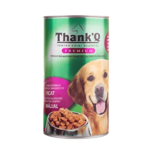 thank q conserve pentru caini ficat, 1240 gr x 12 buc