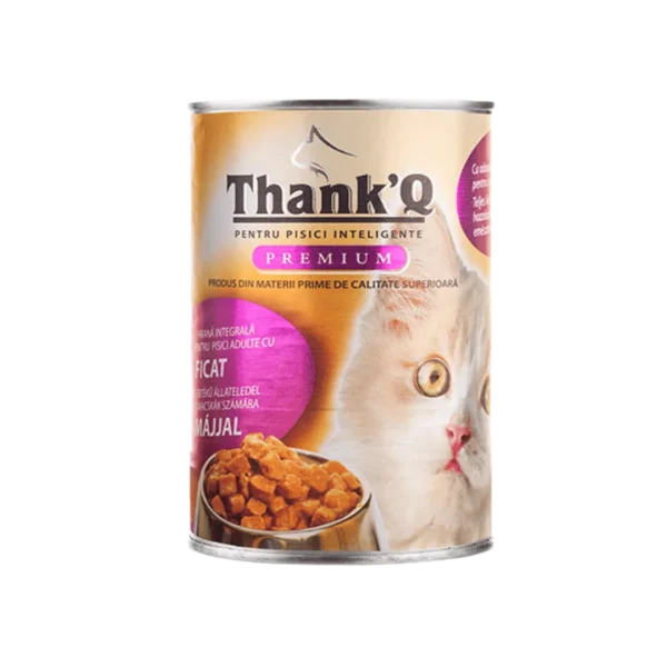 thank q conserve pisici ficat, 415 gr x 24 buc