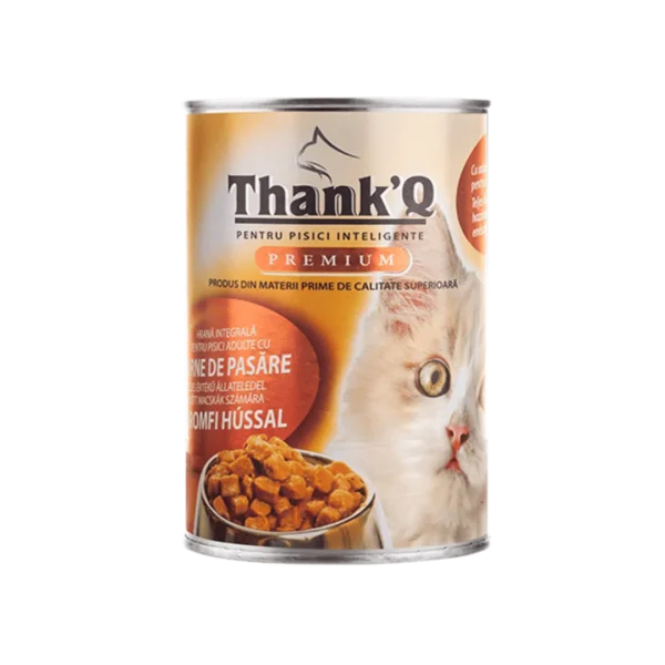 thank q conserve pisici pasare, 415 gr x 24 buc