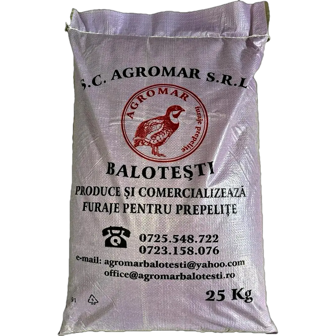 AGROMAR - Furaje / Nutret combinat prepelita ouatoare farin, 25kg