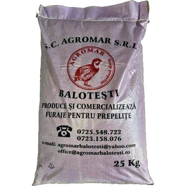 agromar furaje / nutret combinat prepelita starter farin, 25kg