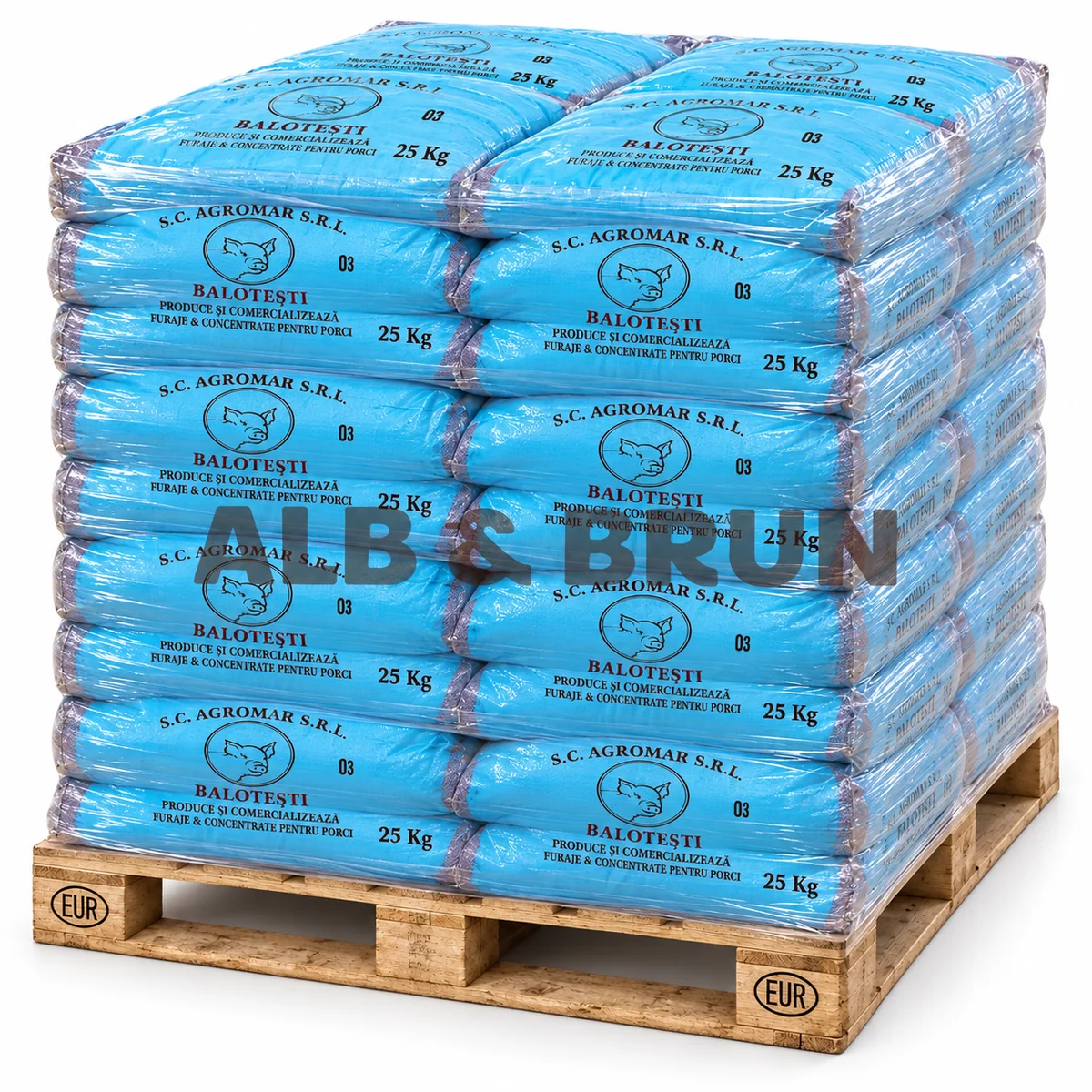 AGROMAR - Furaje / Nutret combinat porc crestere 03 granulat (30-100 kg), 25kg - PALET tona