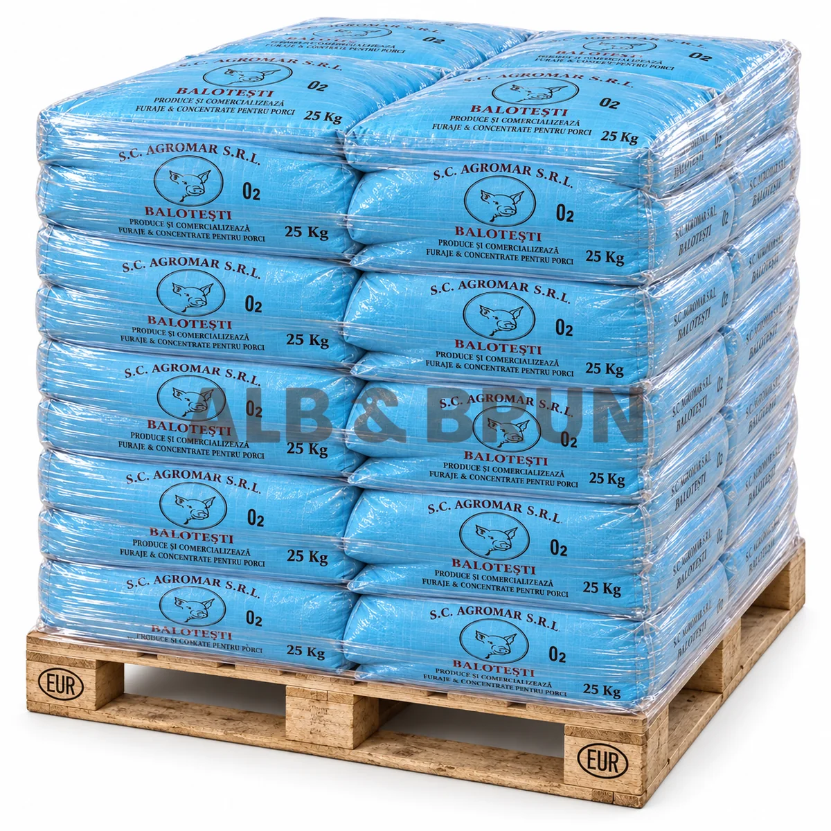 AGROMAR - Furaje / Nutret combinat purcel starter 02 granulat (15-30 kg), 25kg - PALET tona