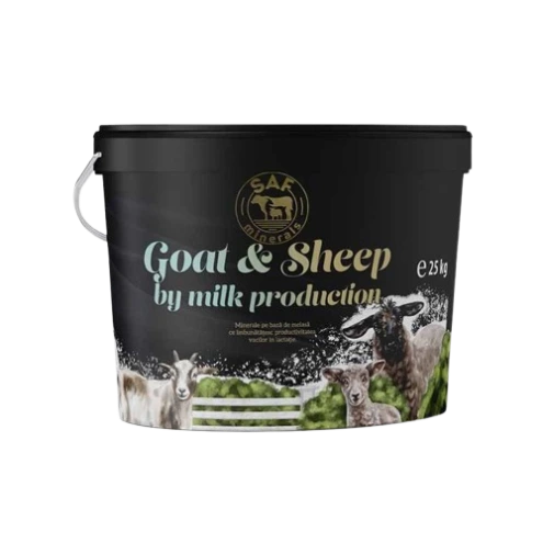 Minerale pe baza de melasa, Goat&Sheep Milk Production, Capre, Galeata 25kg - PALET tona