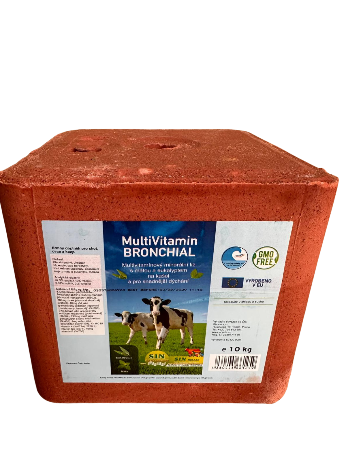 Multivit Block – Bloc mineral multivitaminic pentru rumegătoare, 10 kg