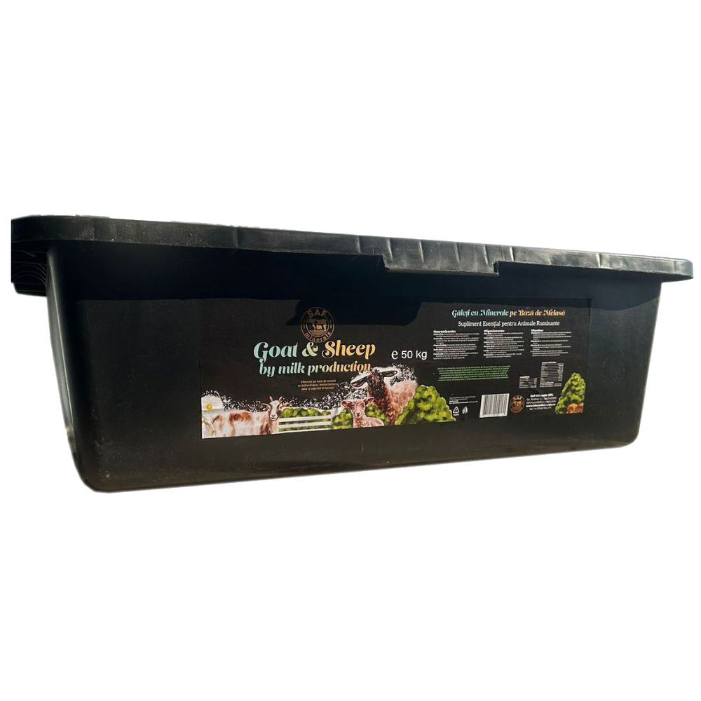 Găleți de lins cu minerale în bază de melasă (capre și oi de lapte), 50 kg