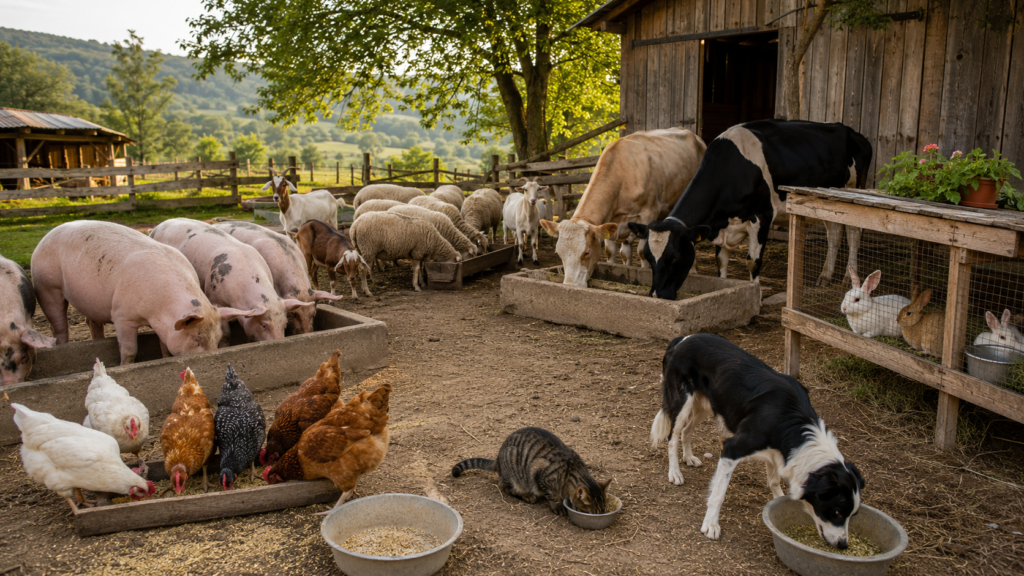 Cum organizezi hrănirea când ai mai multe specii în gospodărie