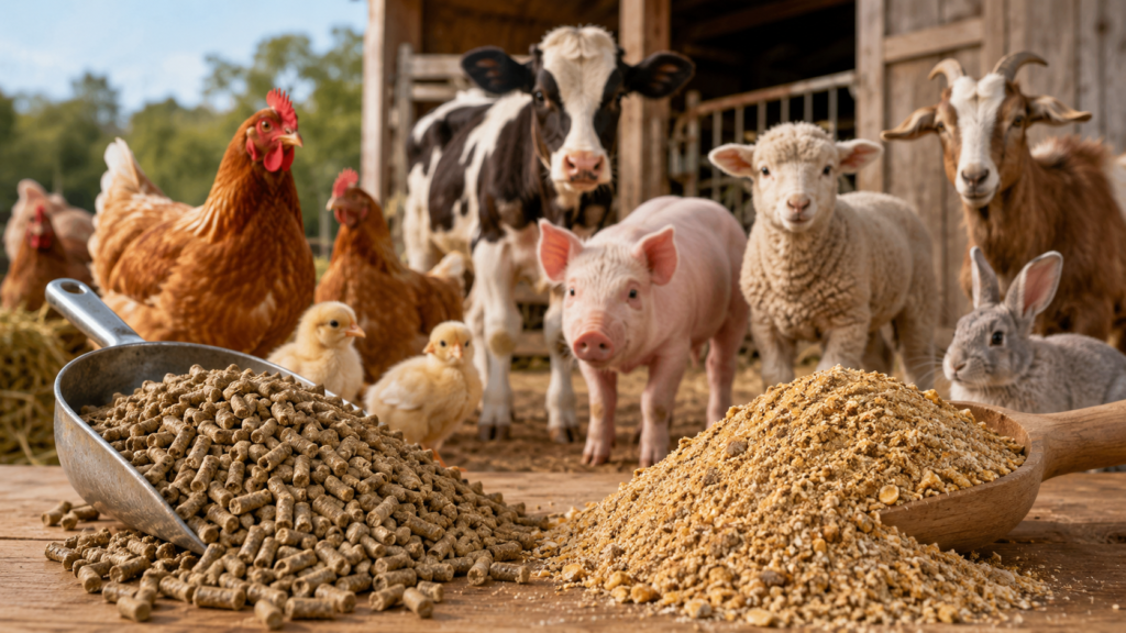 Furaj granulat sau farin - ce alegi pentru animalele tale