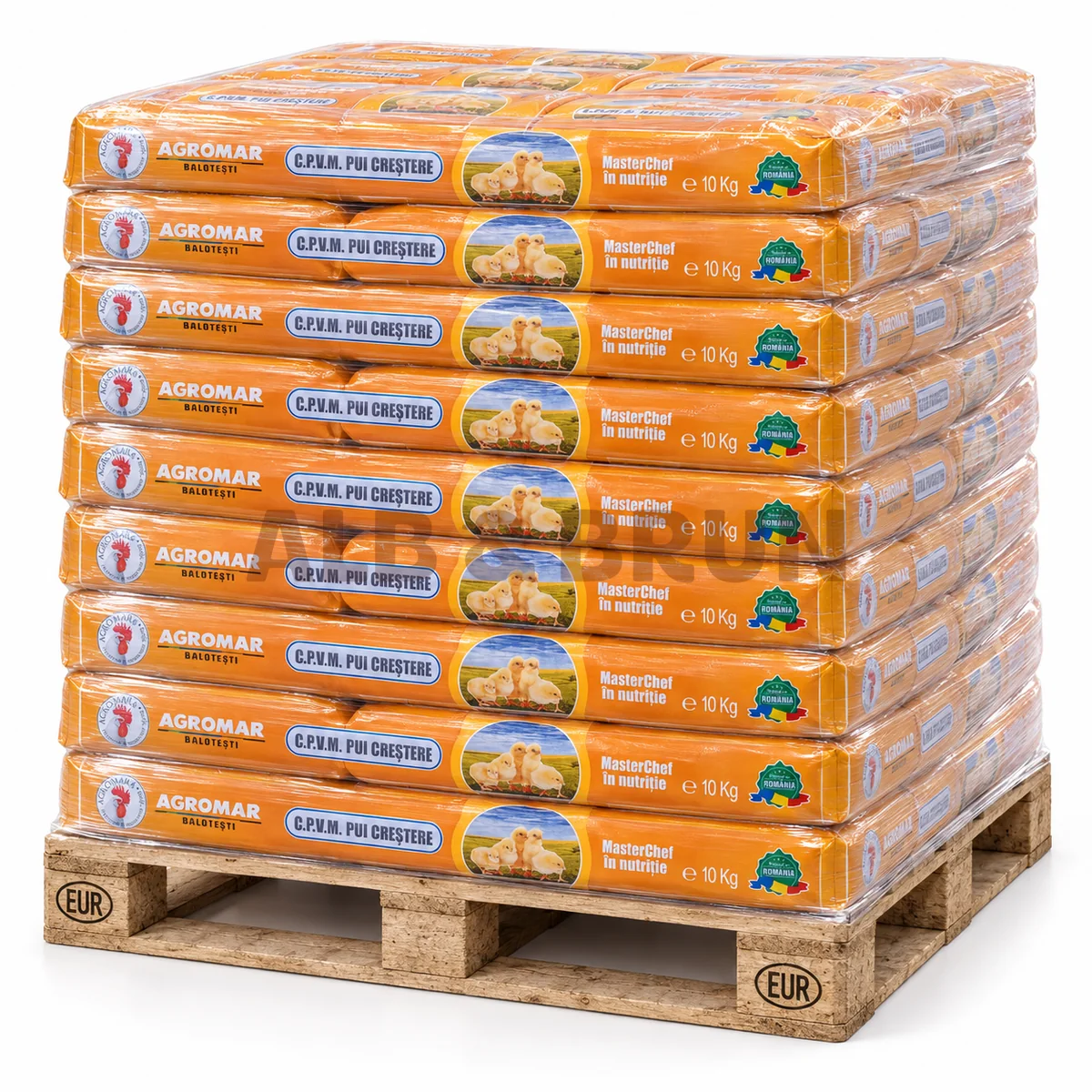 AGROMAR - Concentrate / C.P.V.M. pui crestere (30 zile-sacrificare) A2 35 % farin, 10kg, Palet Tona