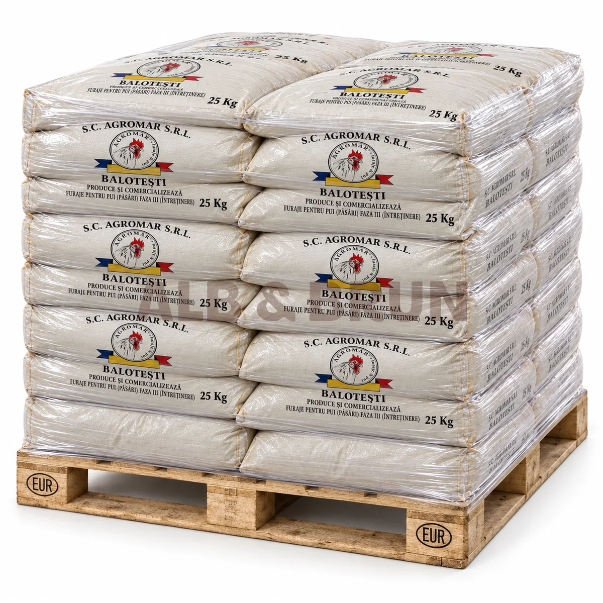 AGROMAR - Furaje / Nutret combinat multispecii granulat (BASIC), 25kg, Palet Tona