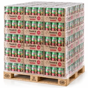 Thank Q - Conserve pentru caini vita, 1240 gr x 12 buc, Palet 835 kg