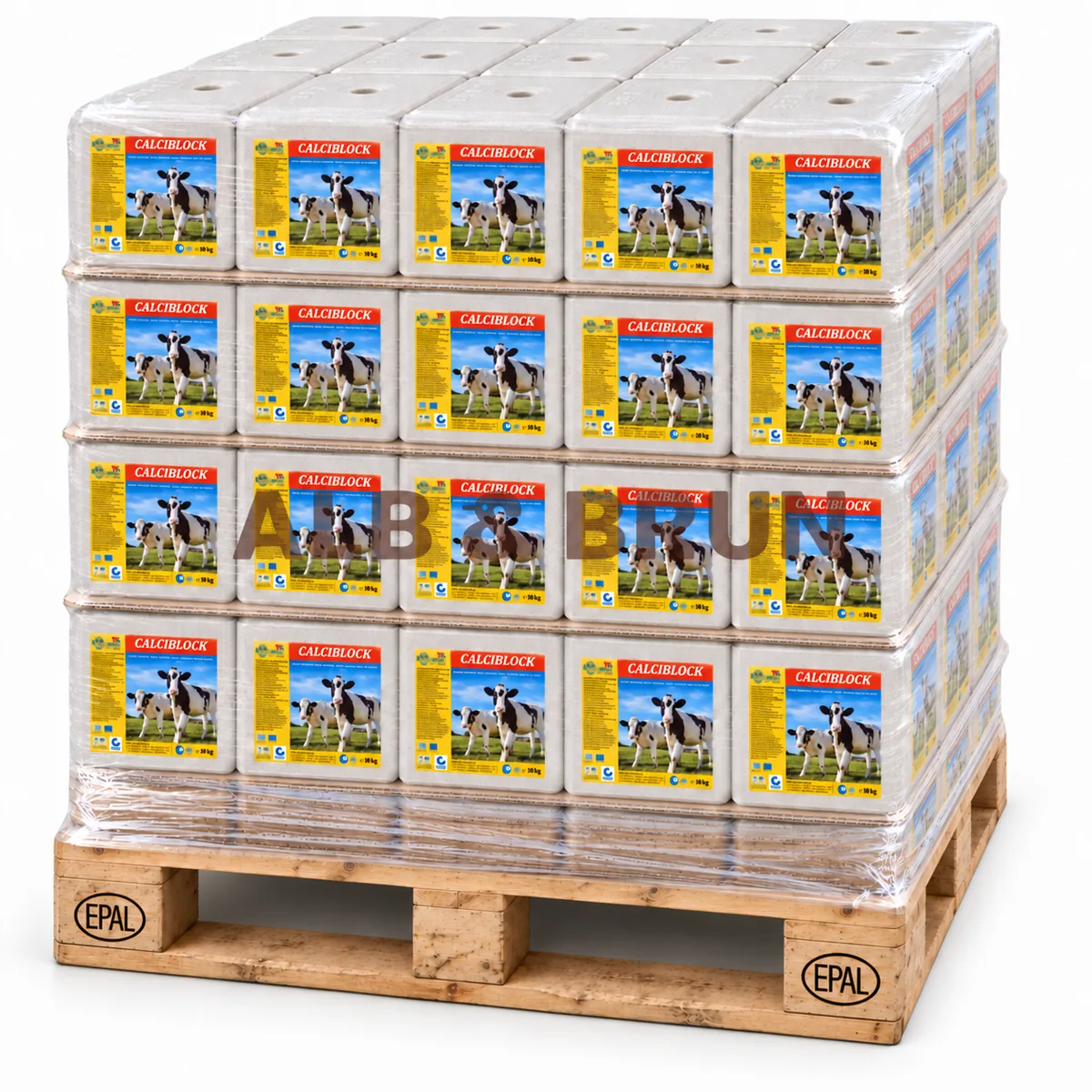 Bloc mineral CALCIBLOCK – Cu calciu pentru rumegătoare, 10kg, Palet Tona