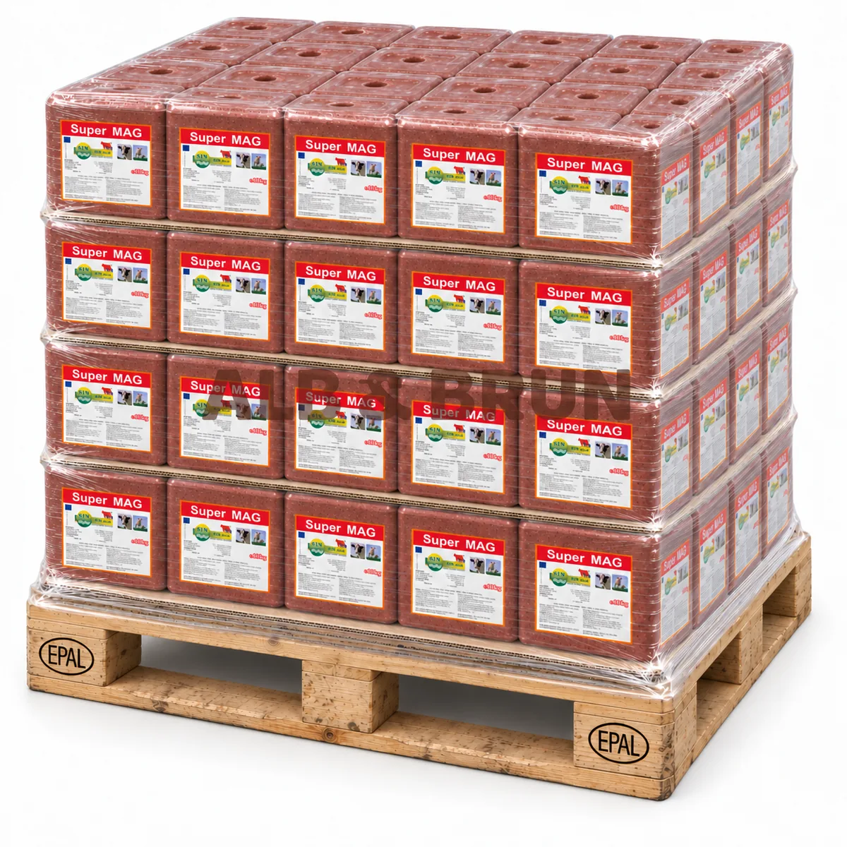 Bloc mineral SUPER MAG – Cu magneziu pentru rumegătoare, 10kg, Palet Tona