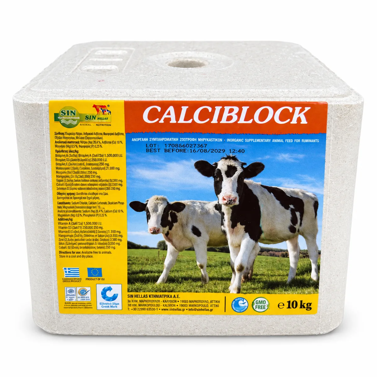 Bloc mineral CALCIBLOCK - Cu calciu pentru rumegătoare, 10 kg
